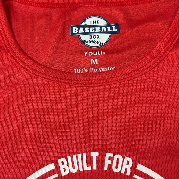 Red Short Sleeve Tee with Sports Graphic - Picture 3 of 4